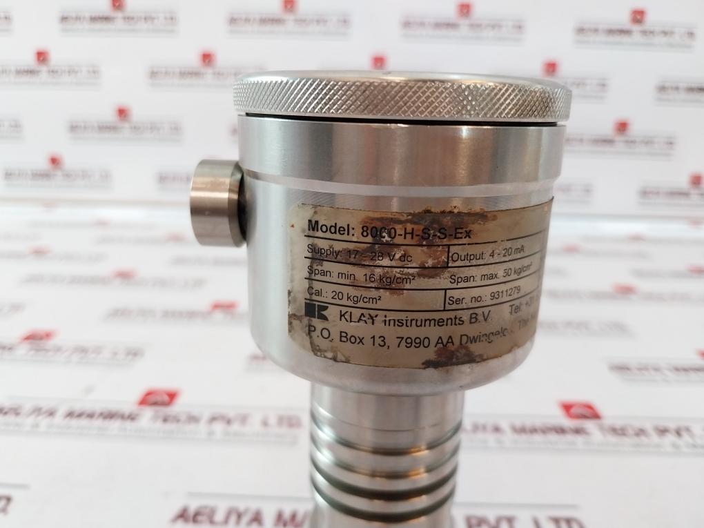 Klay Instruments 8000-H-S-S-EX Pressure Transmitter 17-28V DC