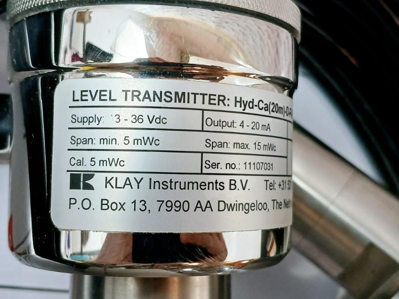 Klay Instruments Hyd-ca(20M)-d-f-g16-54-59 Level Transmitter W/ Cable 13-36Vdc