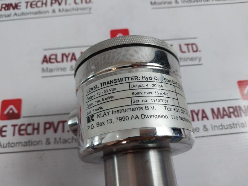 Klay Instruments Hyd-ca(20m)-d-f-g16-54-59 Level Transmitter 13-36vdc 5 Mwc