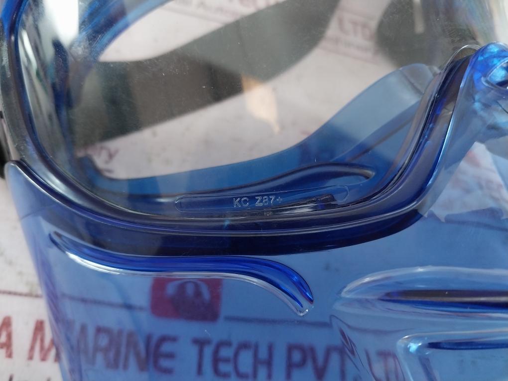 Kleenguard V90 Clear Lens Safety Goggles With Face Shield Blue Frame 30197220