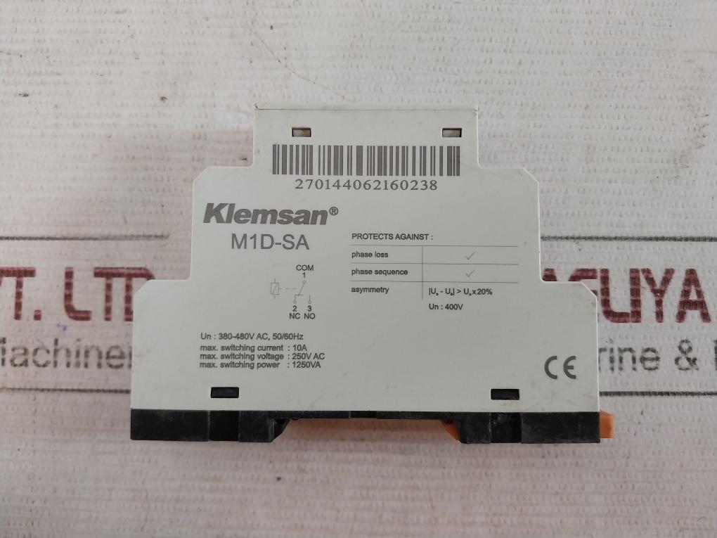Klemsan M1D-sa Protection Relay 380-480V Ac, 50/60Hz 250V Ac 1250Va