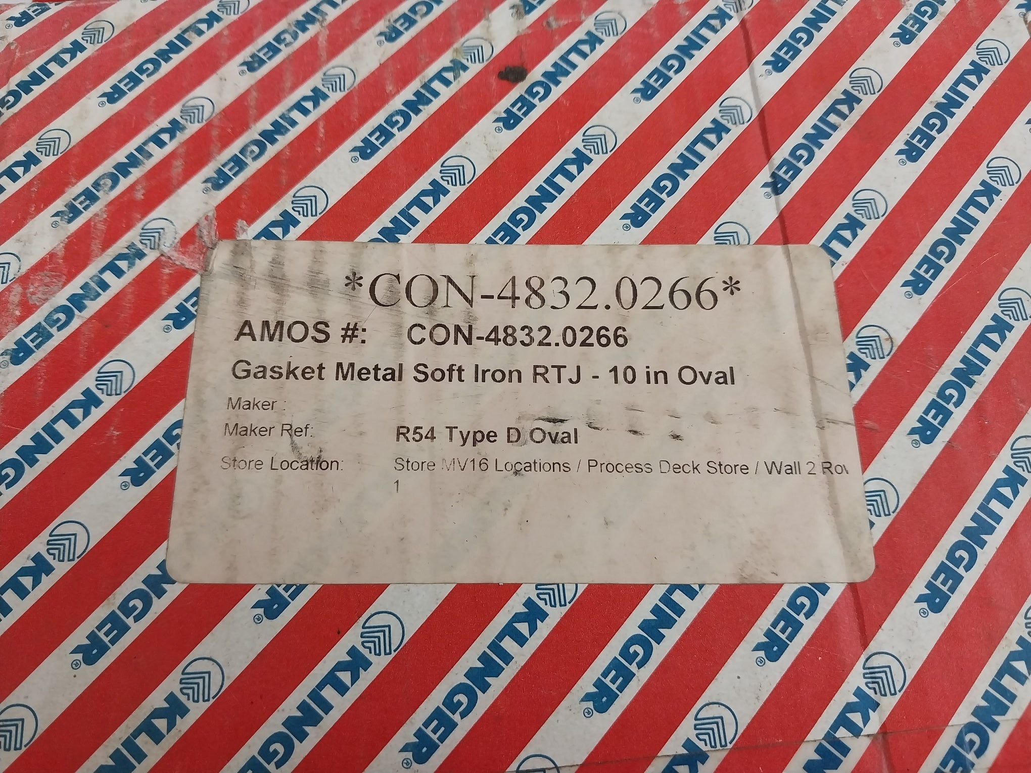 Klinger 6A-0348 Gasket Ring 16410540