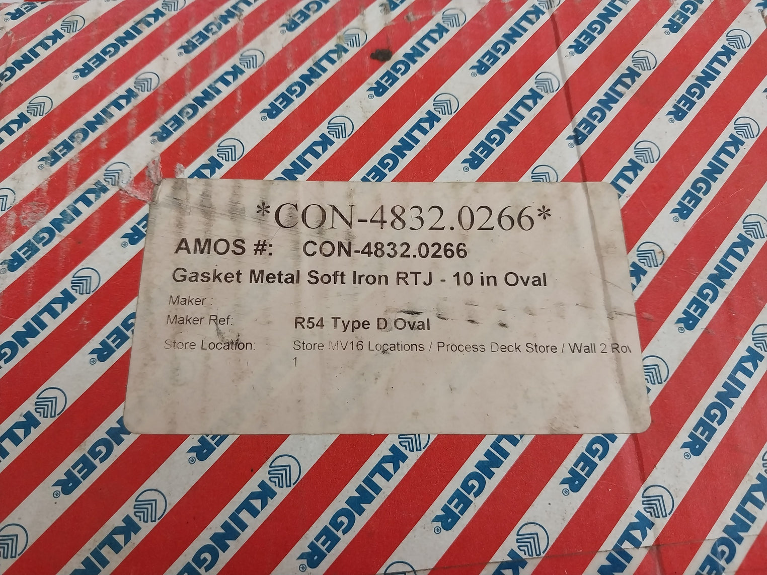 Klinger 6A-0348 Gasket Ring 16410540