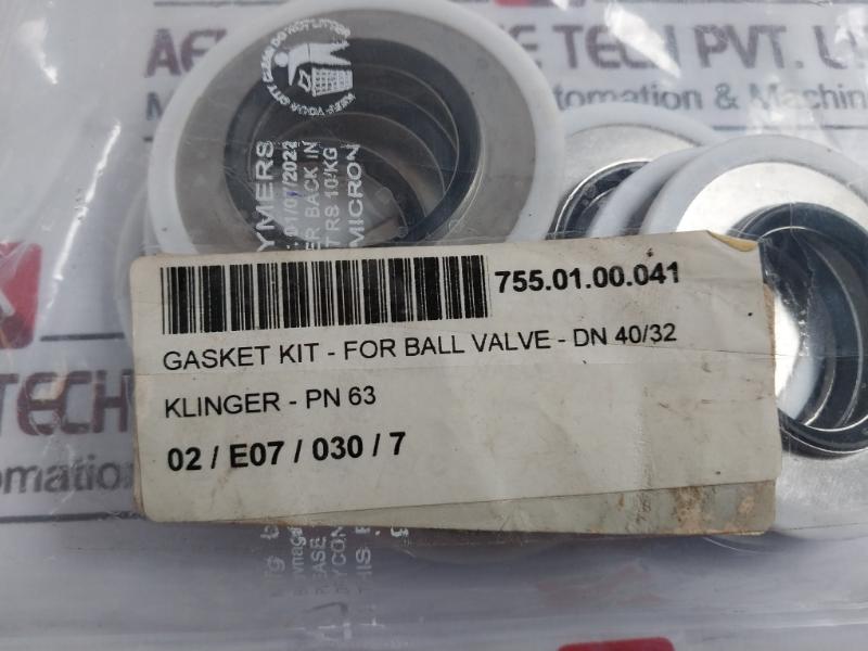 Klinger Dn 40/32 Single Row Deep Groove Gasket Kit For Ball Valve