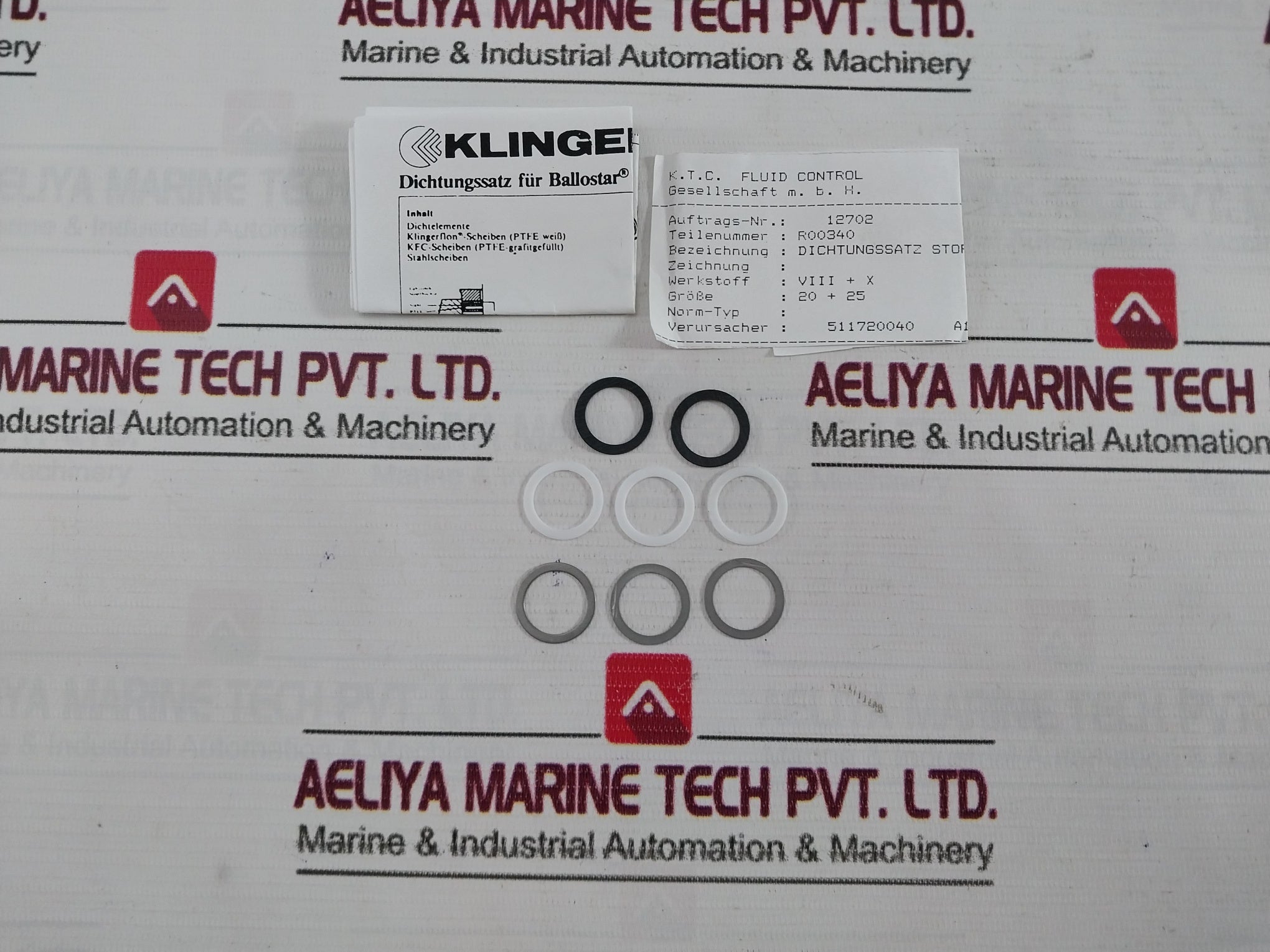 Klinger Pn 63 Sealing Kit For Ball Valve R00340 Dn 32/35