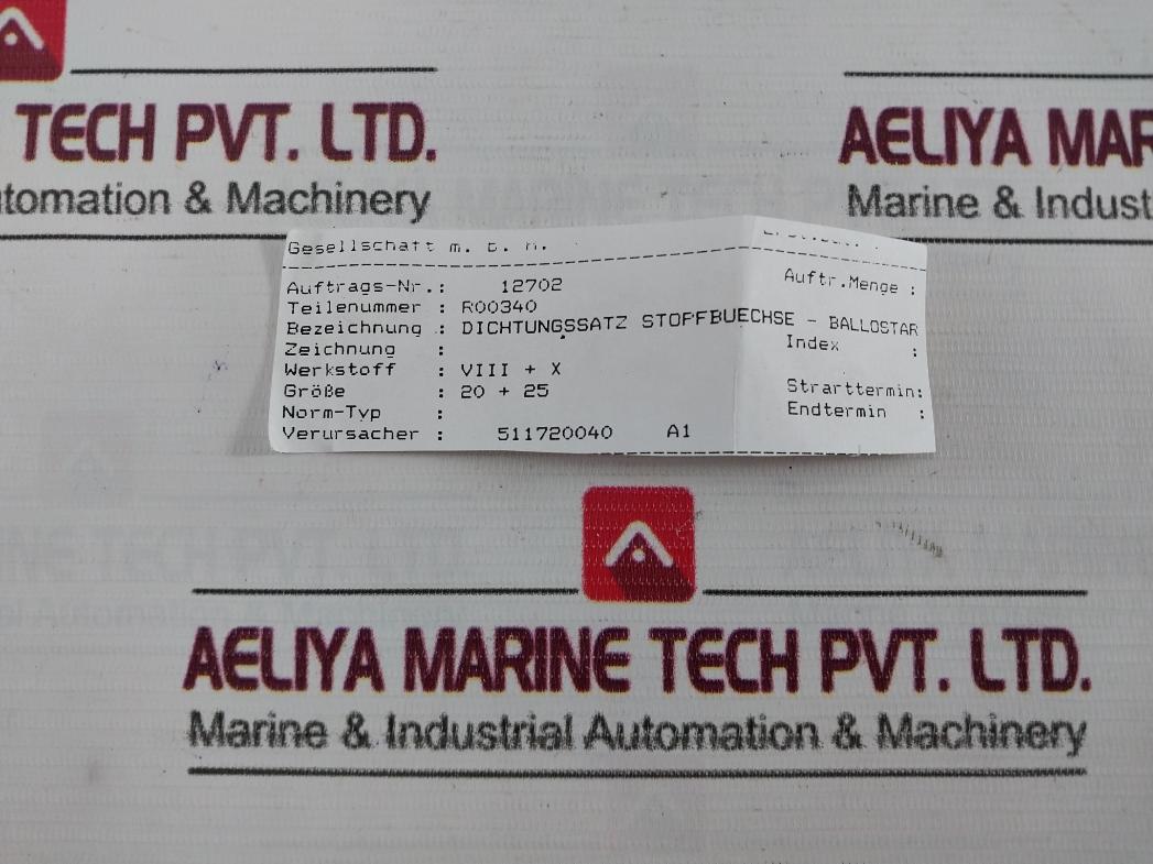 Klinger Pn 63 Sealing Kit For Ball Valve R00340 Dn 32/35