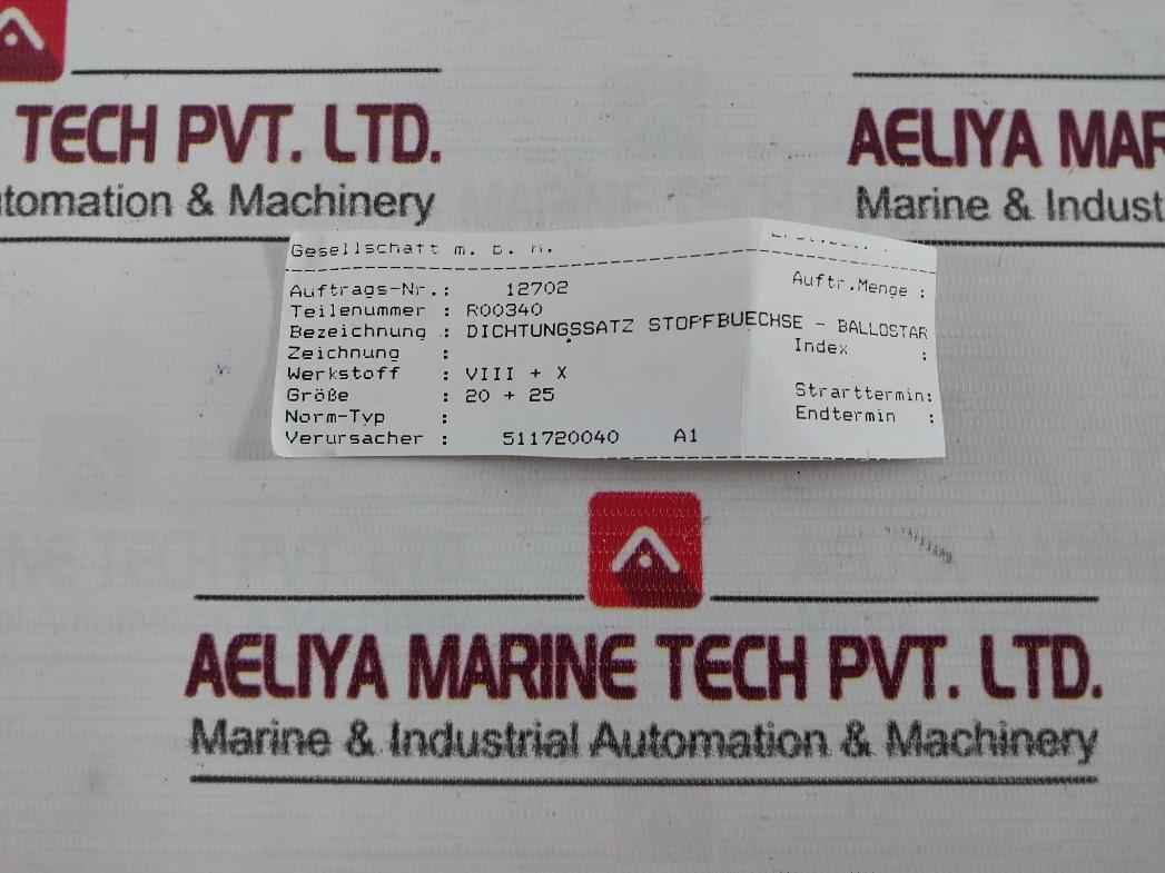 Klinger Pn 63 Sealing Kit For Ball Valve R00340 Dn 32/35