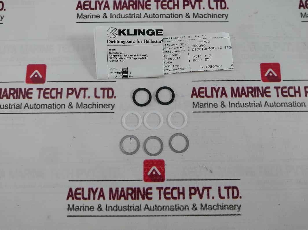 Klinger Pn 63 Sealing Kit For Ball Valve R00340 Dn 32/35