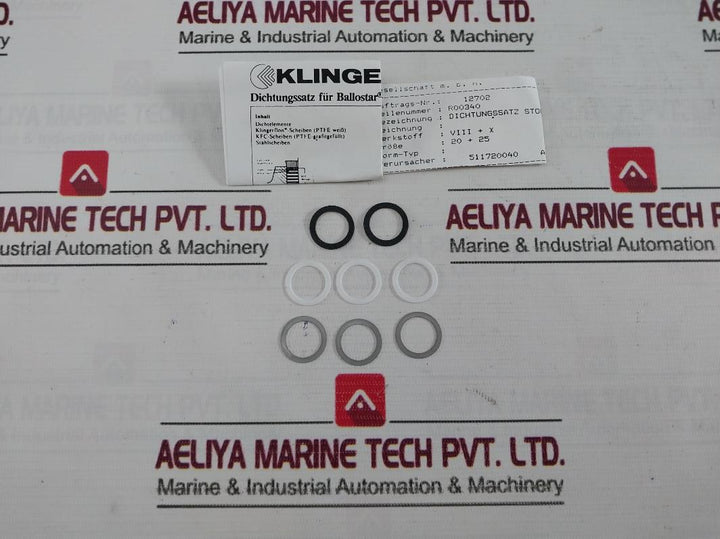 Klinger Pn 63 Sealing Kit For Ball Valve R00340 Dn 32/35