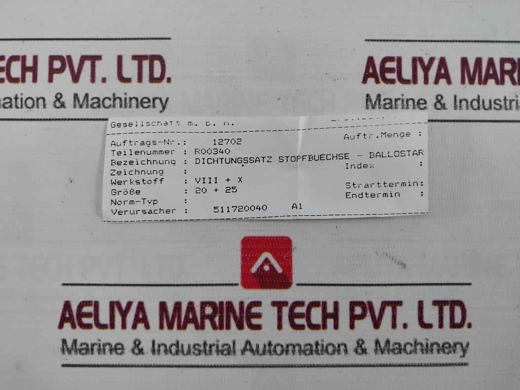 Klinger Pn 63 Sealing Kit For Ball Valve R00340 Dn 32/35