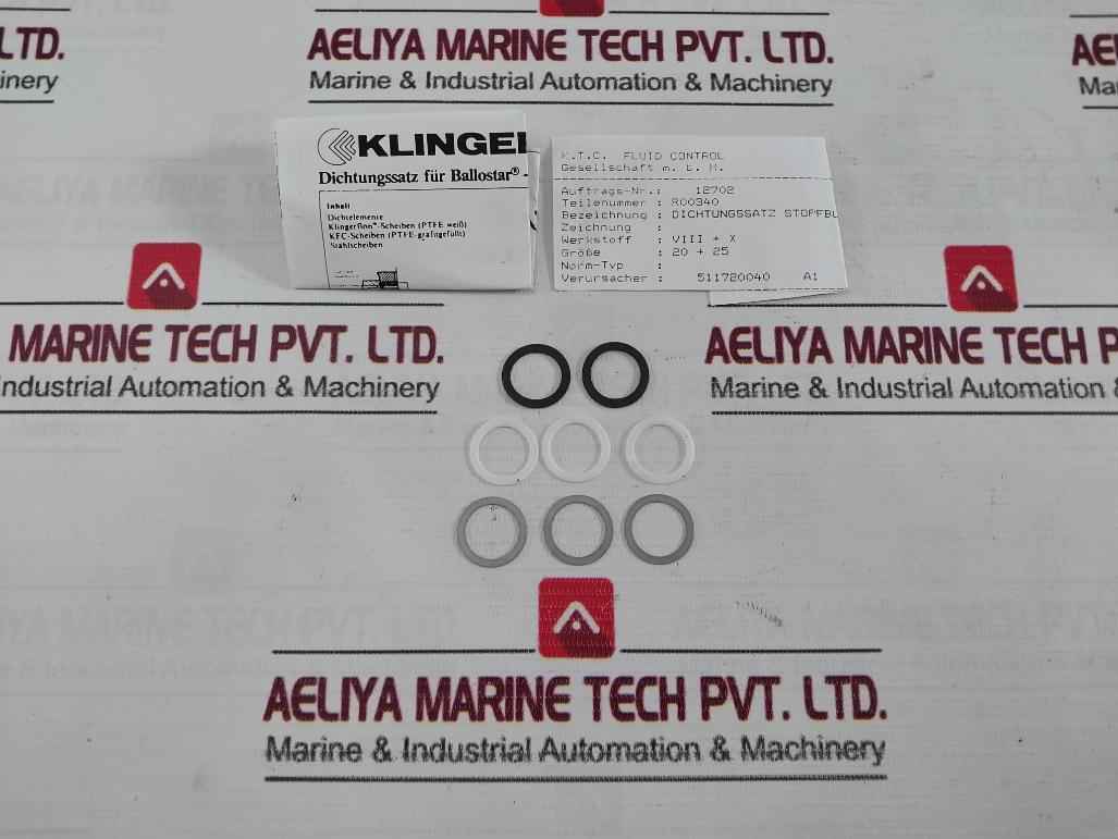 Klinger Pn 63 Sealing Kit For Ball Valve R00340 Dn 32/35