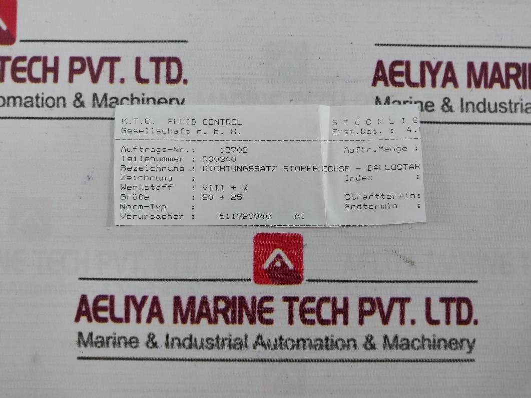 Klinger Pn 63 Sealing Kit For Ball Valve R00340 Dn 32/35