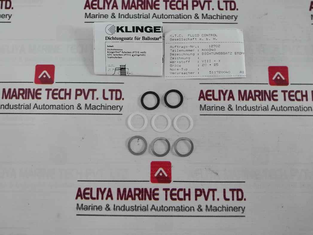 Klinger Pn 63 Sealing Kit For Ball Valve R00340 Dn 32/35