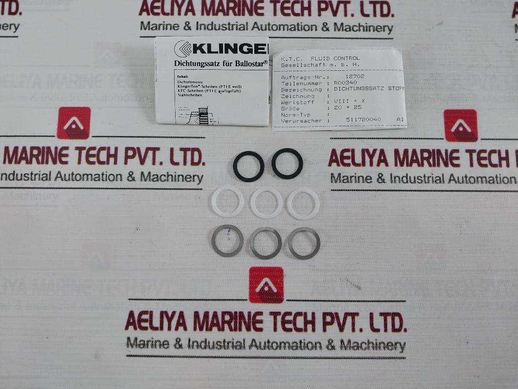 Klinger Pn 63 Sealing Kit For Ball Valve R00340 Dn 32/35