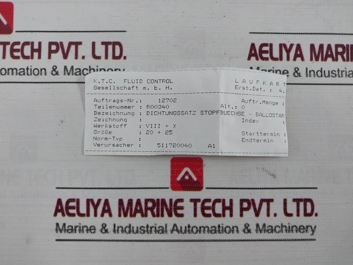 Klinger Pn 63 Sealing Kit For Ball Valve R00340 Dn 32/35