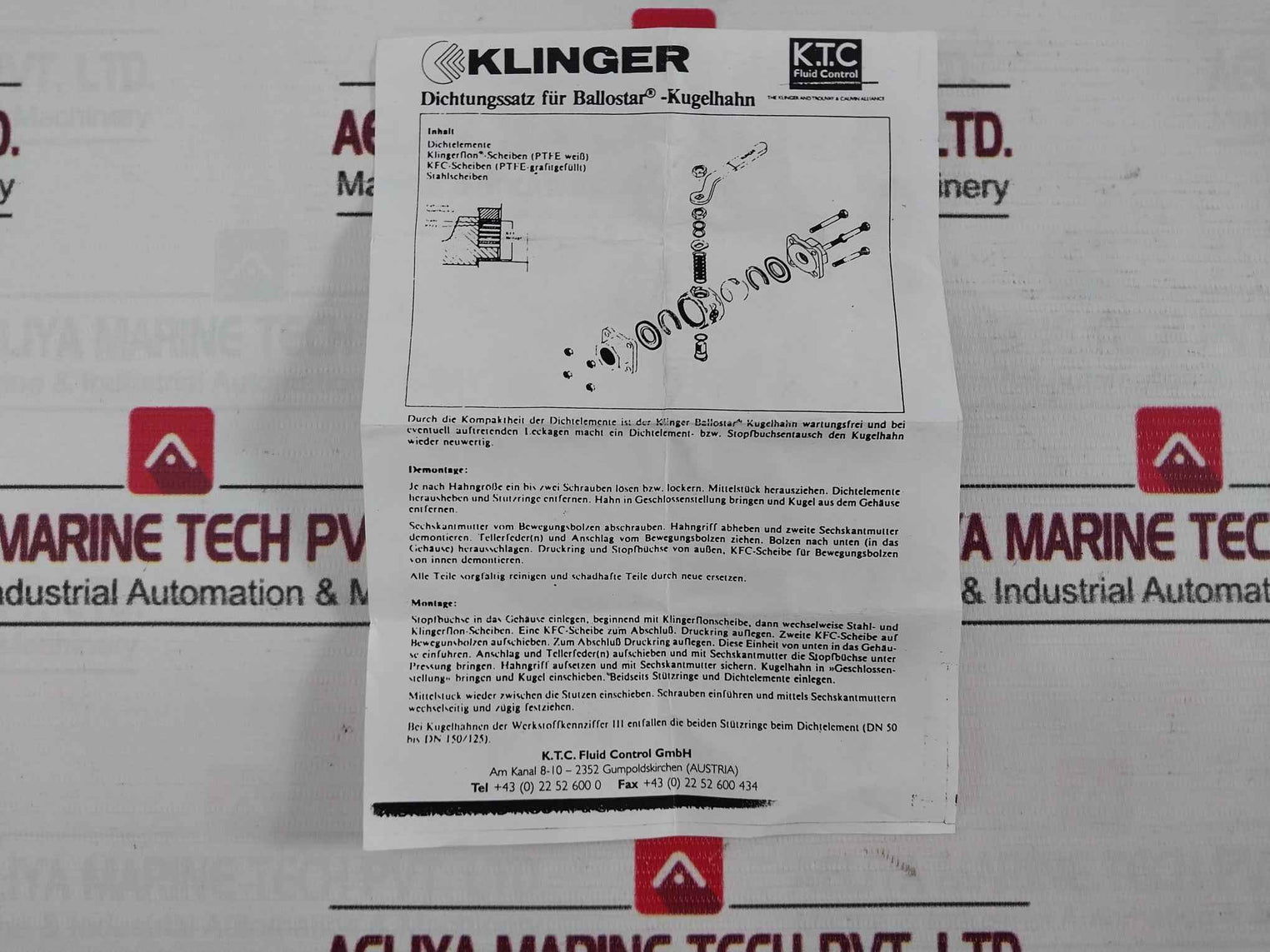 Klinger Pn 63 Sealing Kit For Ball Valve R00340 Dn 32/35