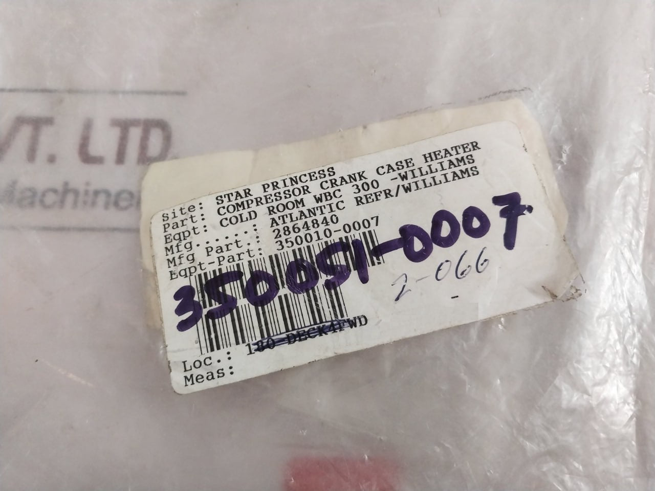 Klixon 9Ht5-13 Compressor Crank Case Heater 2864840