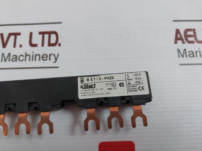 Klockner-moeller B 3.1 / 2-pkz0 Three-phase Busbar Block 600V 65A Vde 0660