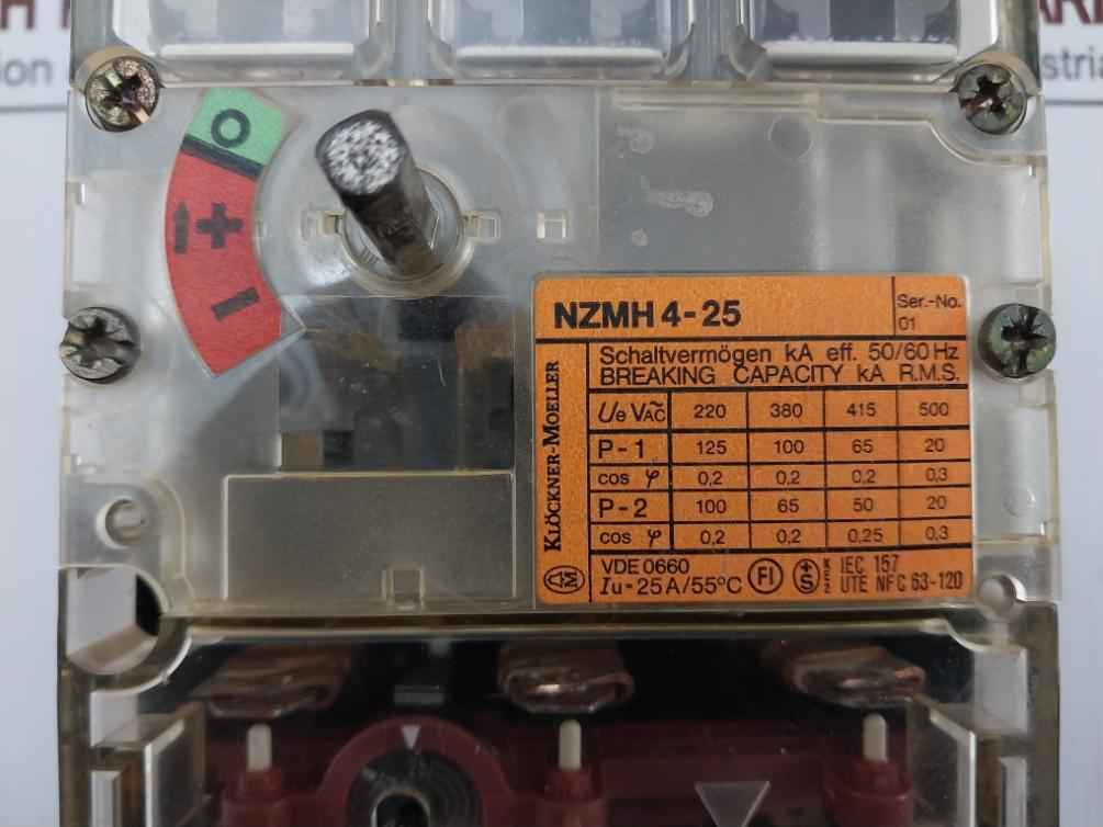 Klockner-moeller Nzmh 4-25 Molded Case Circuit Breaker 50/60hz 212w1