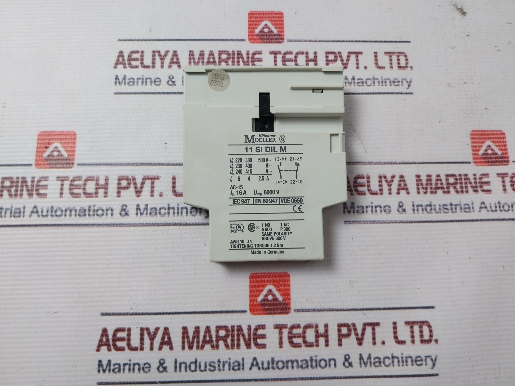 Klockner Moeller 11 Si Dil M Auxiliary Contact Block