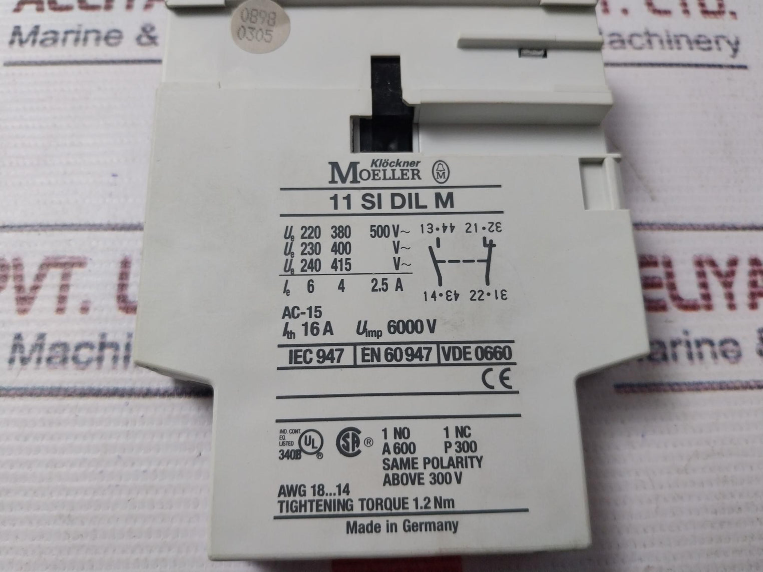 Klockner Moeller 11 Si Dil M Auxiliary Contact Block