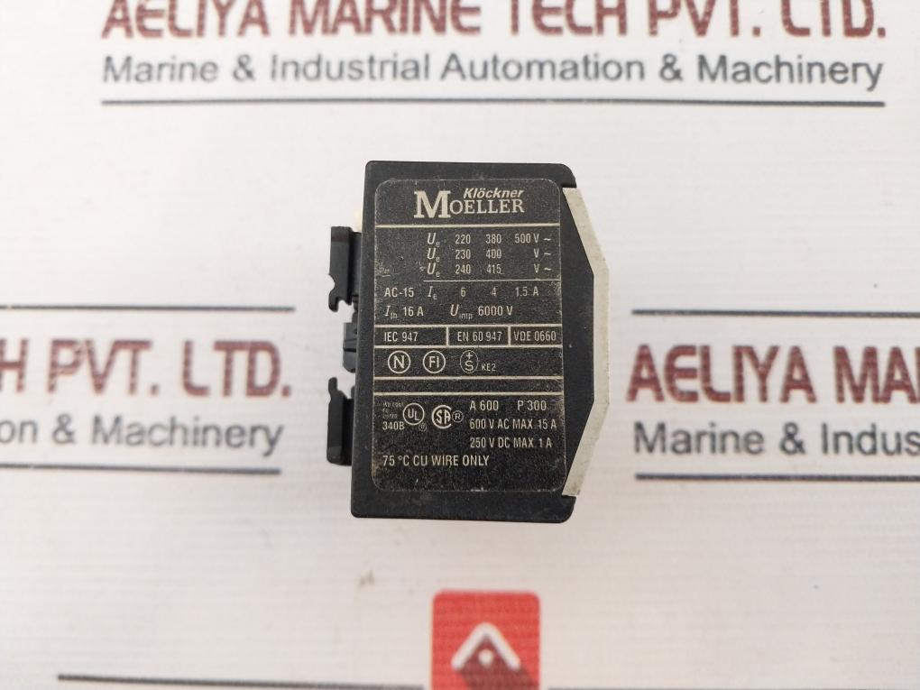 Klockner Moeller 22 Dil M Auxiliary Contact Block 16A