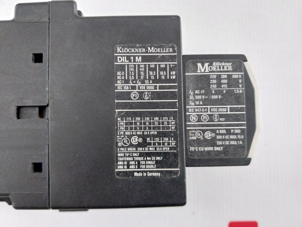 Klockner Moeller 22 Dil M Auxiliary Contact Block 500V 220V 50/60Hz