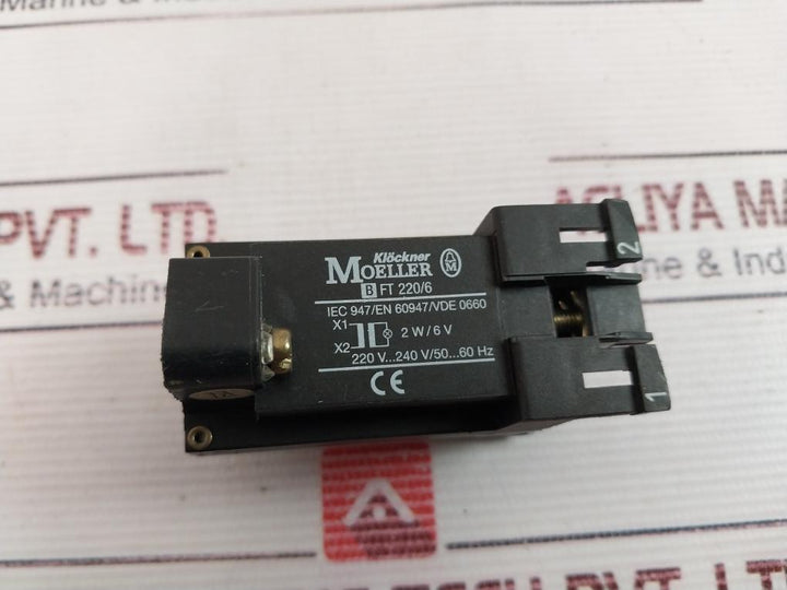 Klockner Moeller B Ft 220/6 Transformer 220-240V 50/60Hz