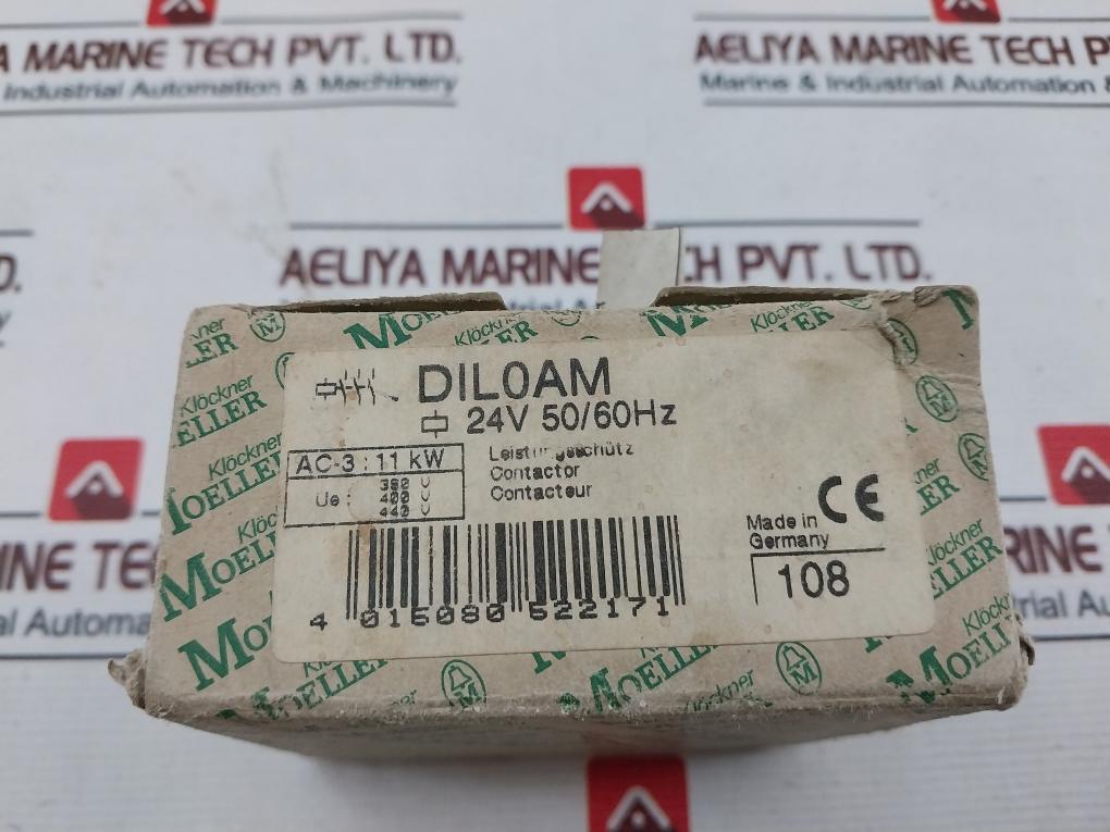 Klockner Moeller Dil0Am Contactor 35A 600V 50/60Hz