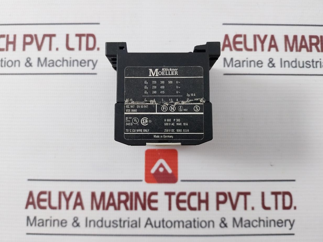Klockner Moeller Dil Er-22-gi Contactor Relay 22E 24V Dc 10A
