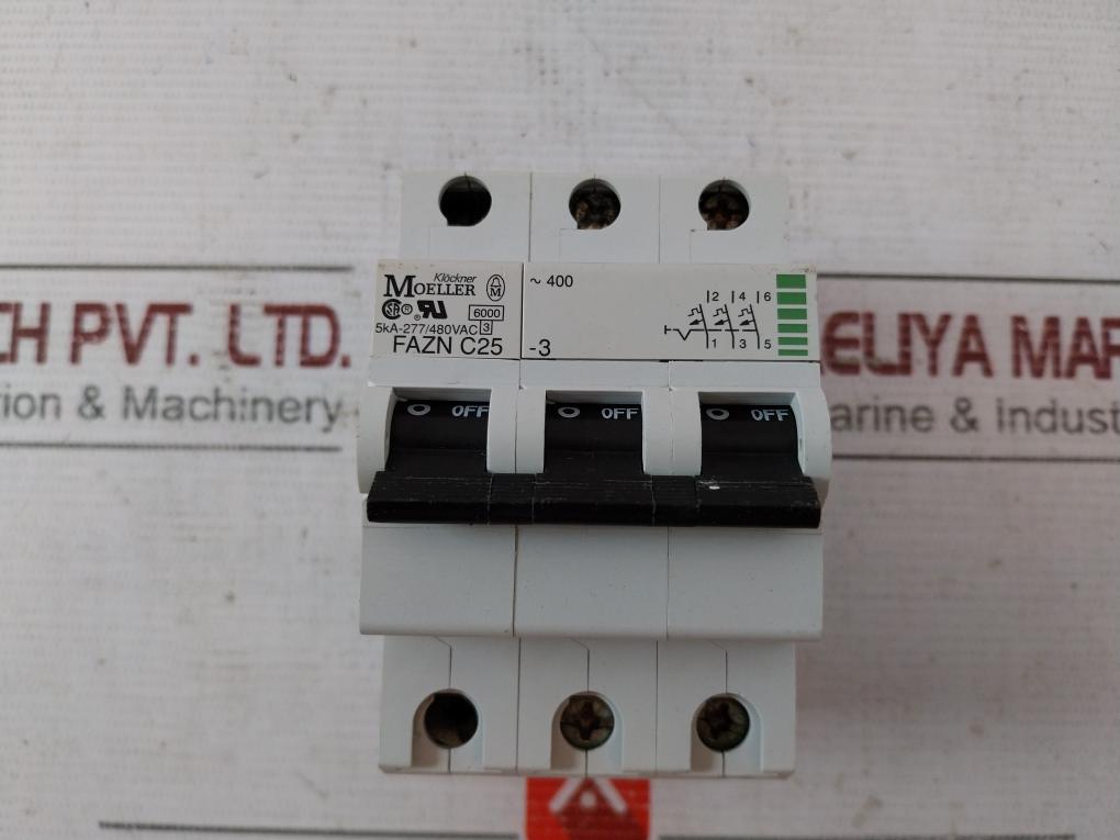 Klockner Moeller Fazn C25-3 Circuit Breaker 240/415-a.C. 6000/3