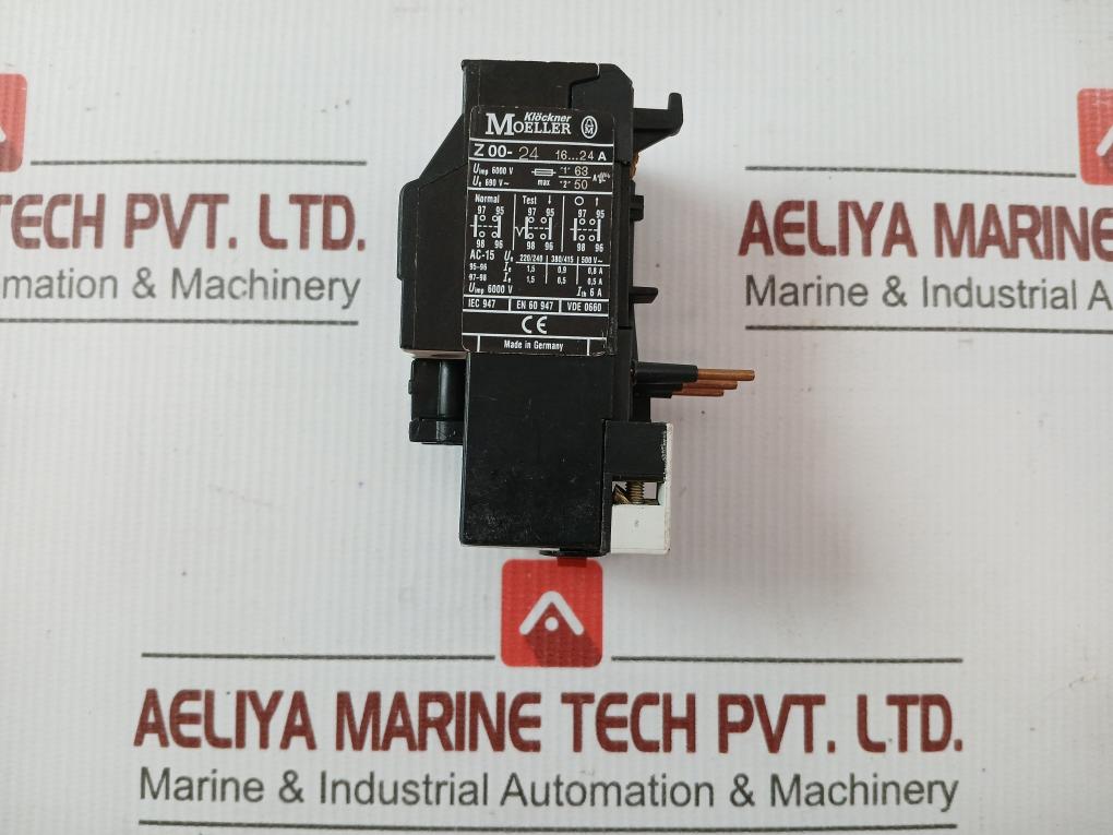 Klockner Moeller Motor Protection Thermal Overload Relay 16-24A Part No: Z00-24