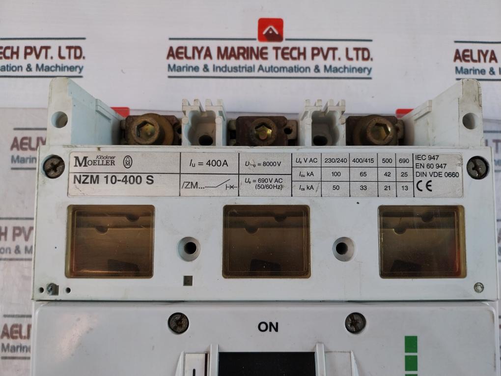 Klockner Moeller Nzm 10-400 S Circuit Breaker Zm-400-nzm10