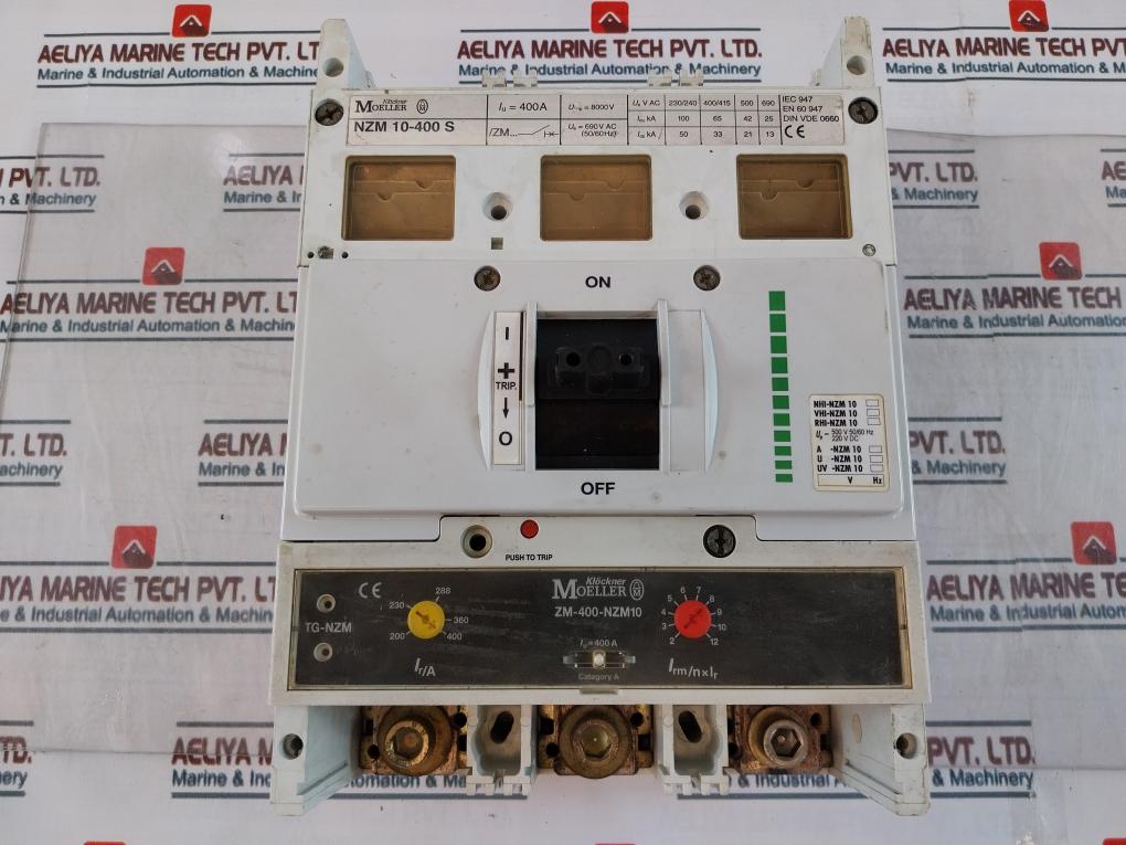 Klockner Moeller Nzm 10-400 S Circuit Breaker Zm-400-nzm10