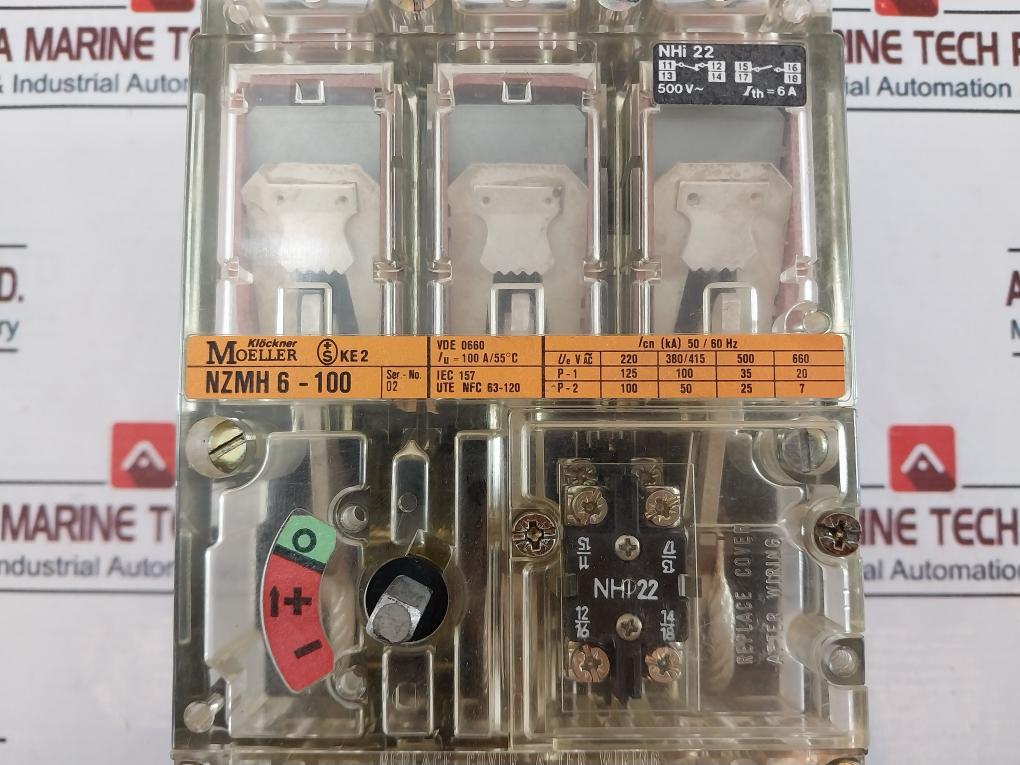 Klockner Moeller Nzmh 6-100 Circuit Breaker 500V~ 6A