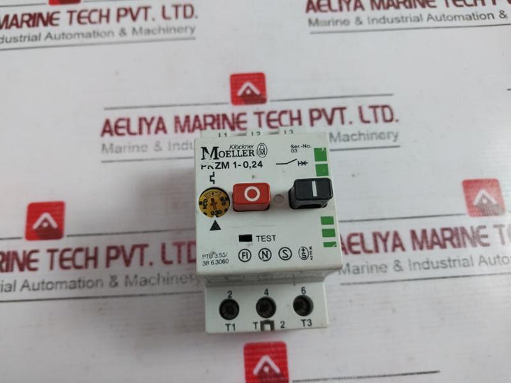 Klockner Moeller PKZM 1-0,24 Thermal Magnetic Circuit Breaker 50/60HZ