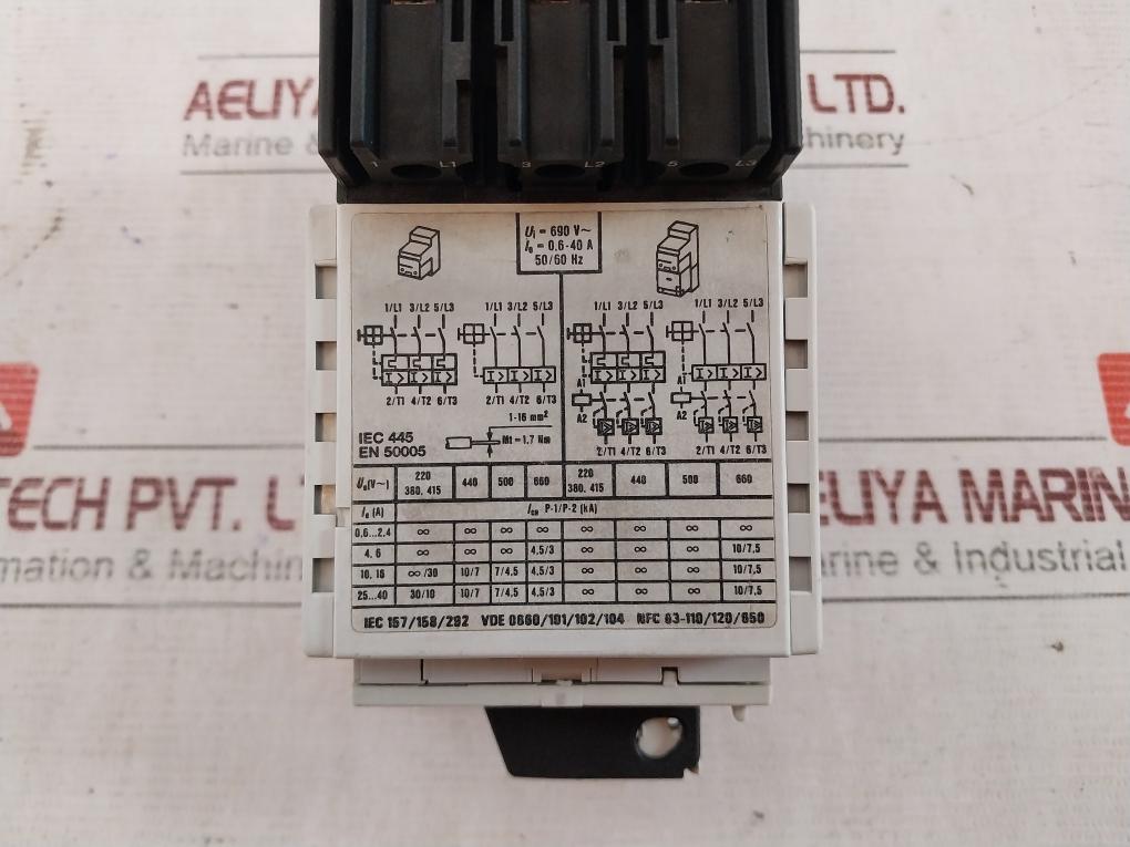 Klockner Moeller PKZ 2 Manual Motor Protector With Base 50/60HZ 42KA-600V AC