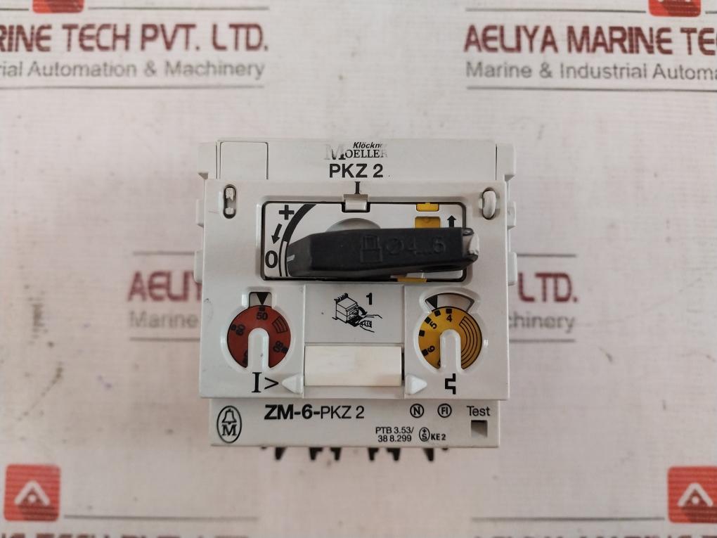 Klockner Moeller PKZ 2 Manual Motor Protector With Base 50/60HZ 42KA-600V AC