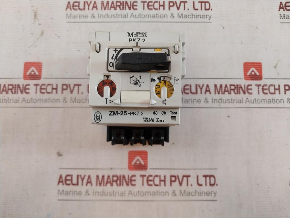 Klockner Moeller PKZ 2 Manual Motor Protector With Base 65KA-480V AC 50/60HZ