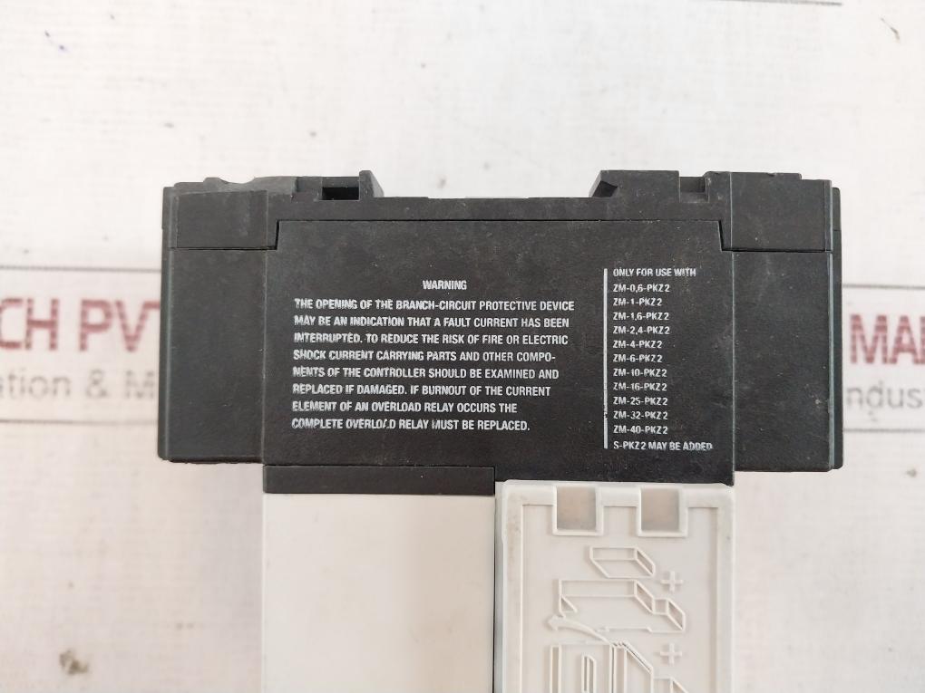 Klockner Moeller PKZ 2 Manual Motor Protector With Base 65KA-480V AC 50/60HZ