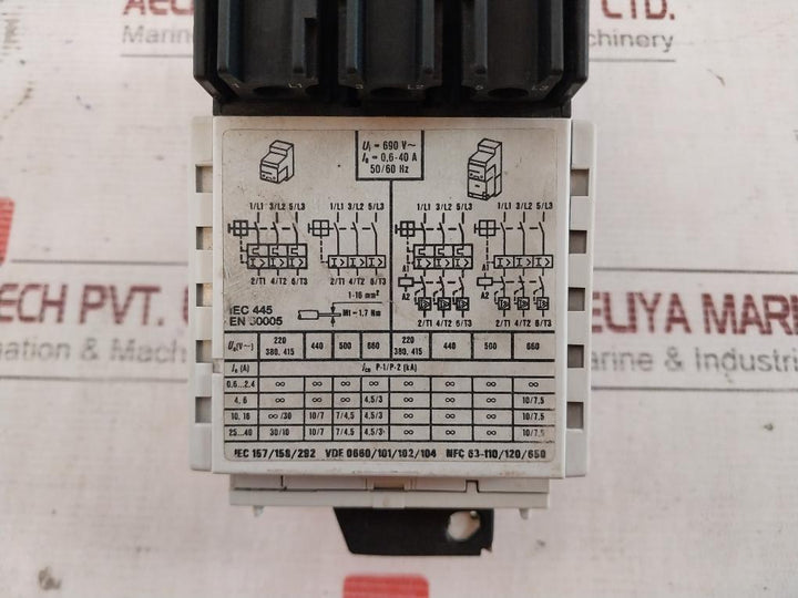 Klockner Moeller PKZ 2 Manual Motor Protector With Base 65KA-480V AC 50/60HZ