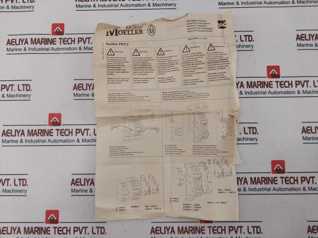 Klockner Moeller Pkzm0-4/Se00-11 Motor Switch 11A-600V 50/60Hz