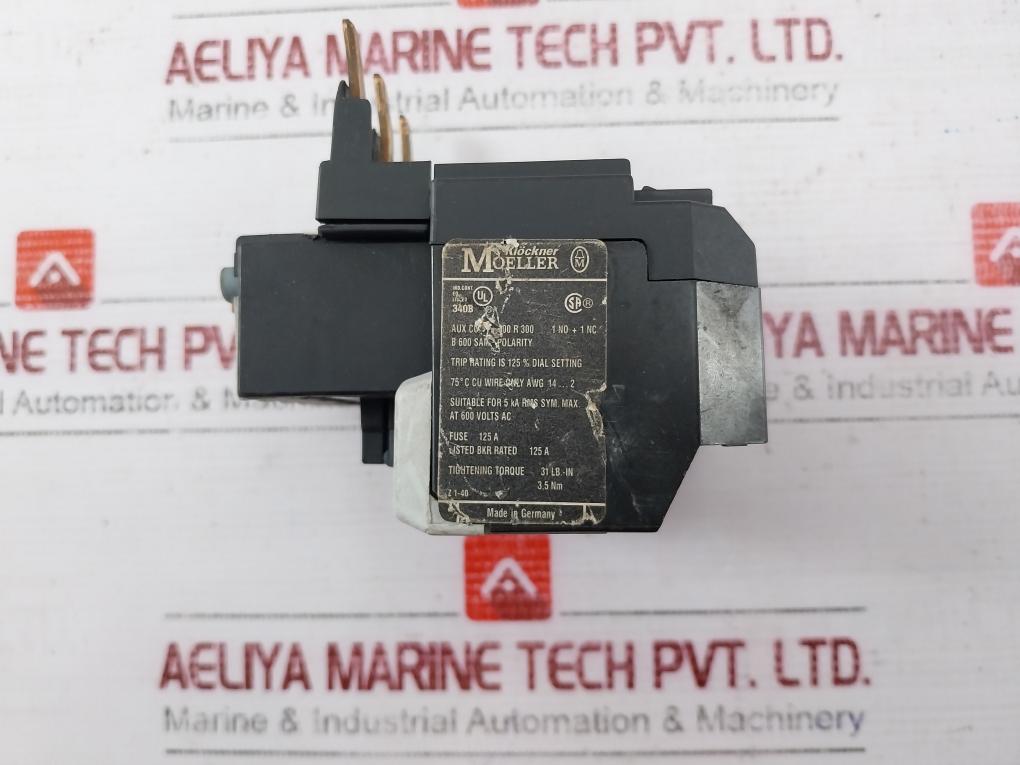 Klockner Moeller Z1-40 Thermal Overload Relay At 600 Volts Ac