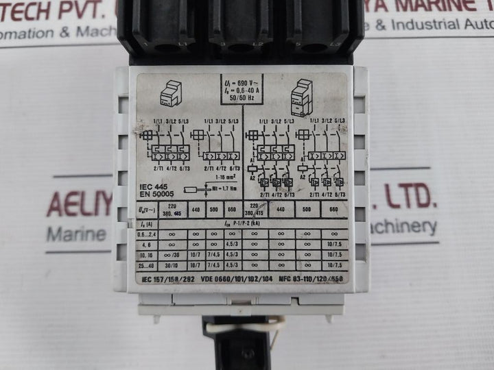 Klockner Moeller Zm-10-pkz 2 Manual Motor Protector 690V 0.6–40A 50/60 Hz