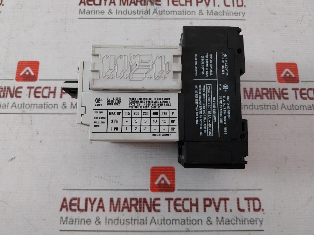 Klockner Moeller Zm-16-pkz2 Manual Motor Starter 690V 600Y / 347V Ac