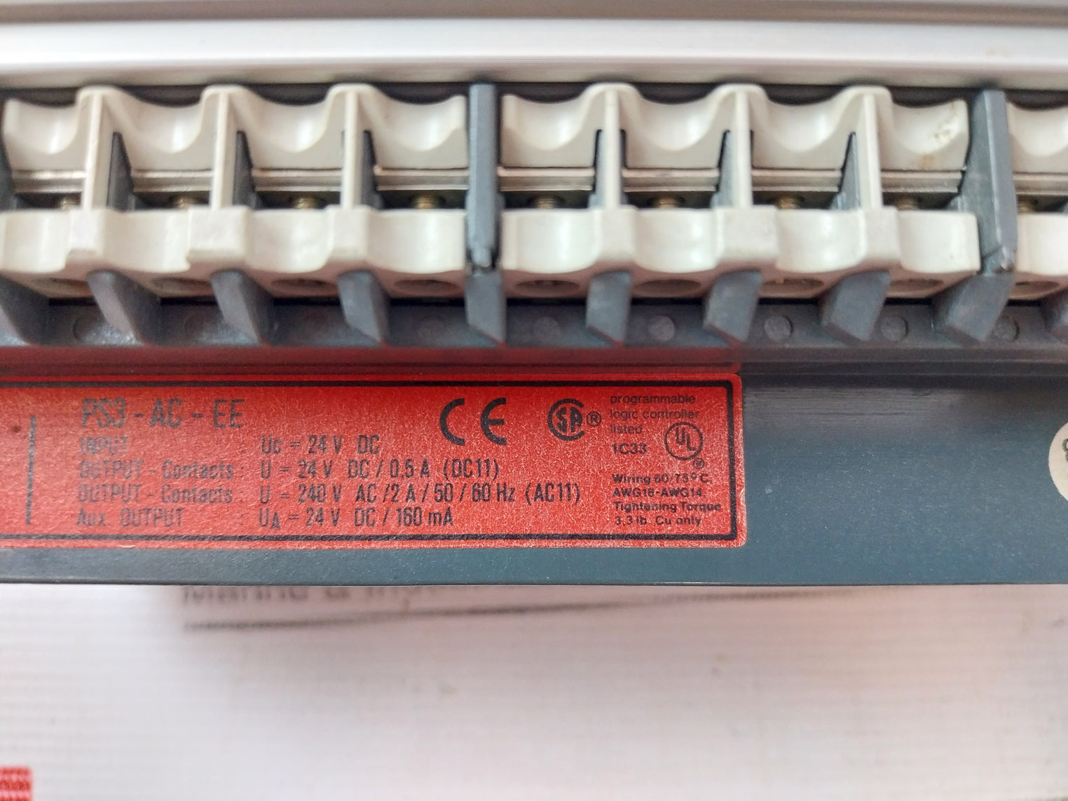 Klockner Moeller Ps3-ac-ee Programmable Logic Controller 110/240V 50/60Hz