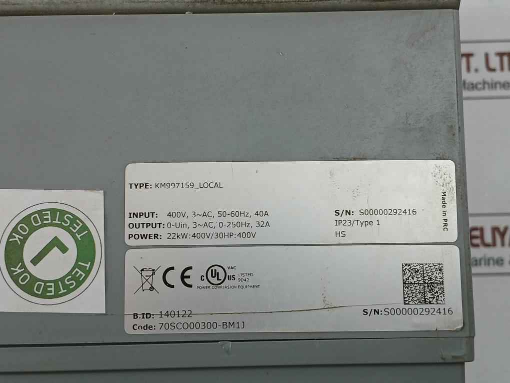 Km997159_Local Brand Kone Ac Inverter Drive Input With 400V 50-60Hz 40A