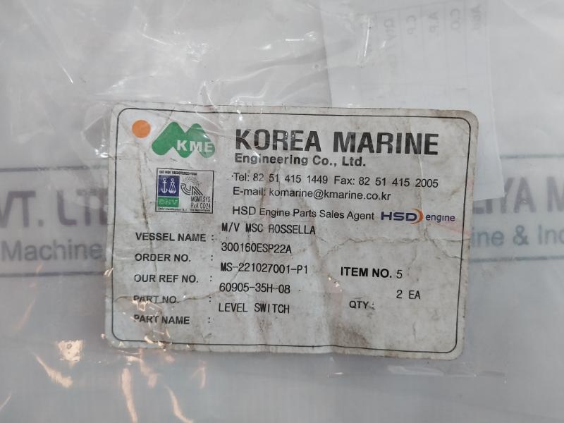 Kme 60905-35H-08 Level Switch For Hsd Engine 2M Cable 300160Esp22A