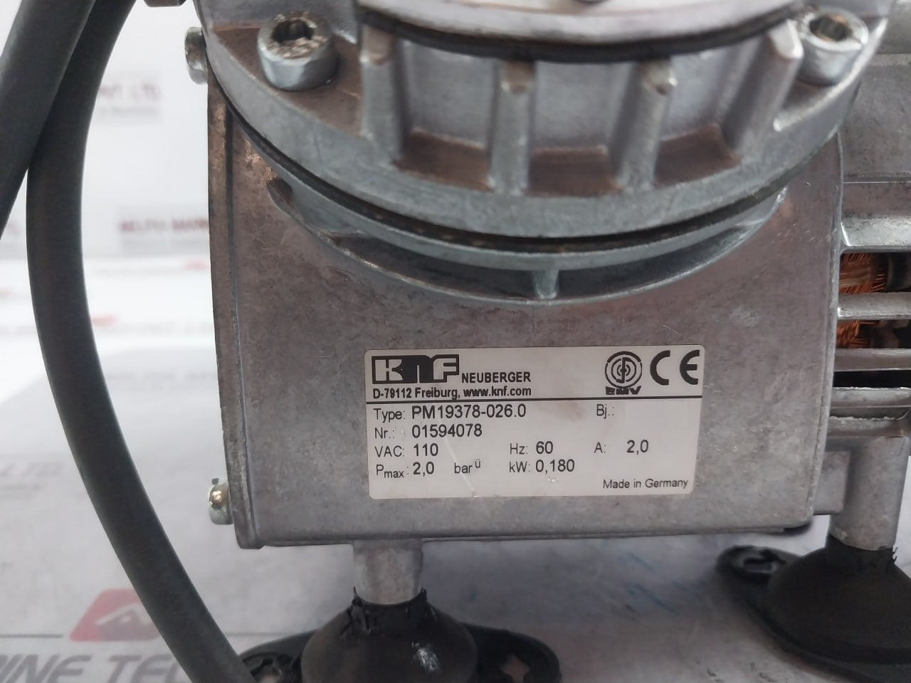 Knf Neuberger Pm19378-026.0 Diaphragm Vacuum Pump 01594078 16 A-4H/110-130V-