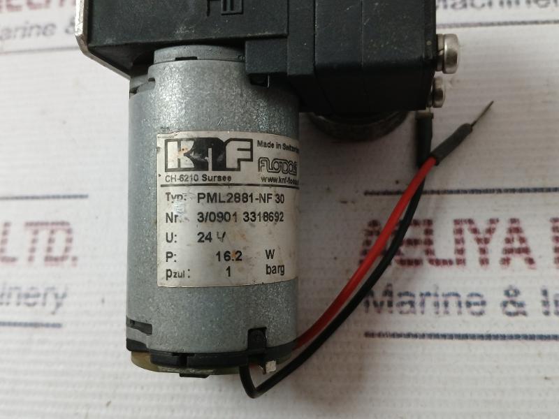 Knf Pml2881-nf 30 Diaphragm Pump 3/0901 3318692 24V 16.2W 0.68A 1 Barg